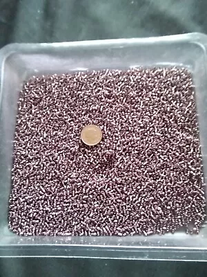 Buy 200 Gram Of Size 8 Purple Silver Lined Glass Seed Beads NEW • 2.70£