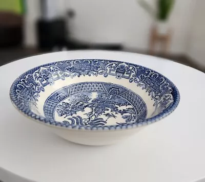 Buy English Ironstone Tableware “ Old Willow “ Blue & White Soup / Cereal Bowl • 4.99£