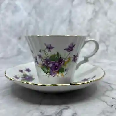 Buy ROYAL STANDARD Fine Bone China England Cup And Saucer Violets TA7 • 12.76£
