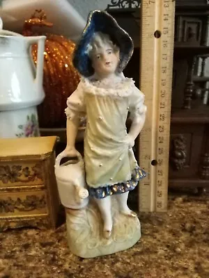Buy Antique Porcelain Dresden Lace Delft Gold German Doll House Figurine 1:10 • 27.31£
