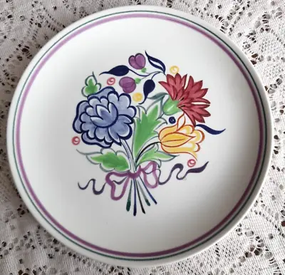 Buy VINTAGE CLASSIC POOLE POTTERY~ LARGE FLORAL PLATE~SIGNED BN X 25.5cm DIAMETER • 6.99£
