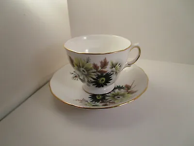 Buy Vintage Royal Vale Bone China England Green Blue Flowers Tea Cup & Saucer • 14.38£