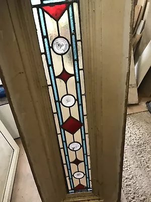 Buy Antique  Leaded Painted Stained Glass Window Panel • 60£