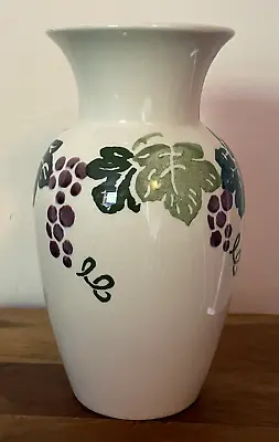 Buy Royal Winton Tradition Grape Vine Hand Decorated Spongeware Vase White/Green 8  • 12.99£
