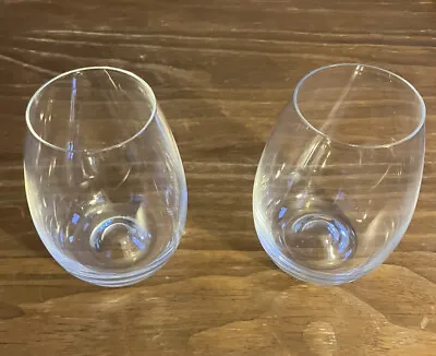 Buy Dartington Crystal 4.5” Stemless Wine Glasses. Set Of 2 Excellent Used Condition • 18.02£