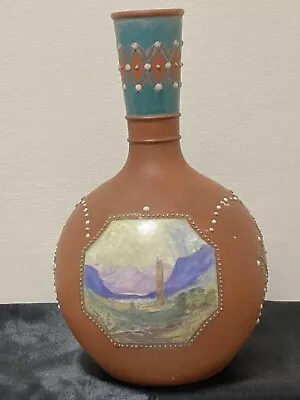 Buy Antique Watcombe Pottery Terraccotta Bottle Vase • 15£