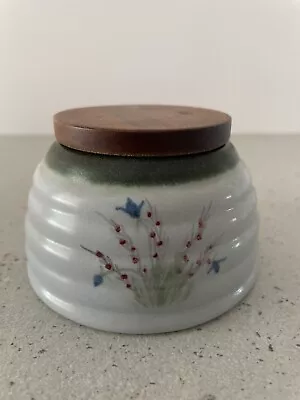 Buy 2 X Vintage Buchan Studio Pottery Stoneware Lidded Jars. Sugar, Jam, Honey. • 17.60£