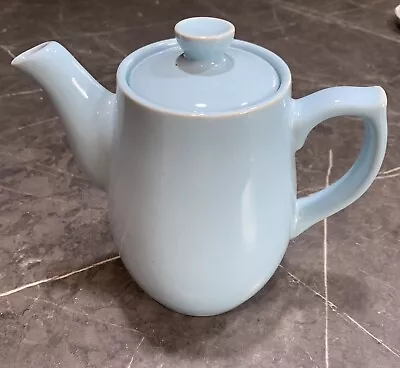 Buy Vintage Langley Mill Pottery Pastel Blue 1.5 Pint Tea Coffee Pot Denby • 8£