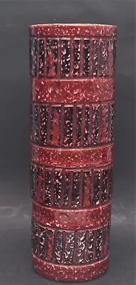 Buy Large 14  Carved Pottery Cylinder Vase Made In Italy Raymor Era • 81.85£