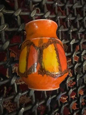 Buy Poole Pottery Vase Delphis 31 Vintage 60s Vase Red Orange Yellow Signed IK • 29£