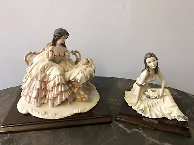 Buy Large Rare Colourway Auro Belcari Capodimonte Mother And Child Figurine & Girl  • 99£