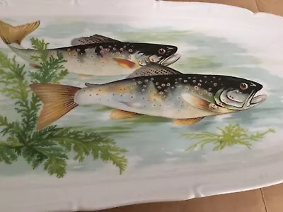 Buy Beautiful Vintage Limoges Porcelaine De Sologne Fish Server And 6 Plate Set • 50£