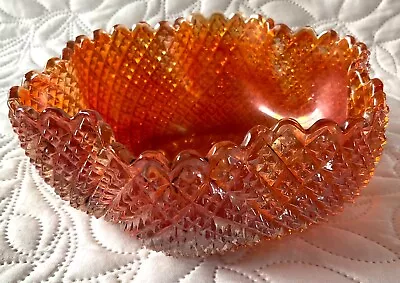 Buy Sowerby Marigold Miss America Carnival Glass Bowl • 15£