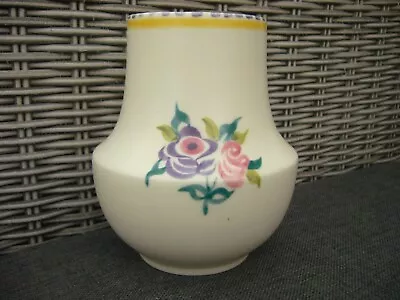 Buy Vintage Poole Pottery Hand Painted Flowery Vase • 6£