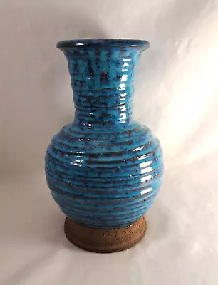 Buy Raymor | Rosenthal Netter Italian Pottery Blue 8  Vase *Aldo Londi Bitossi Era • 71.70£