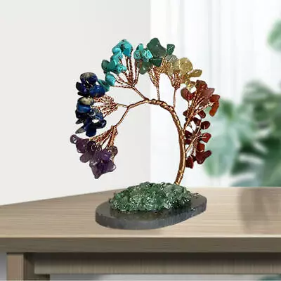 Buy Mini Crystal Tree Tumbled Lucky Tree Feng Shui Prosperity Office Ornaments • 9.13£