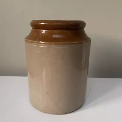 Buy Large Stoneware Pot Vase Jar Cream Brown  • 8£