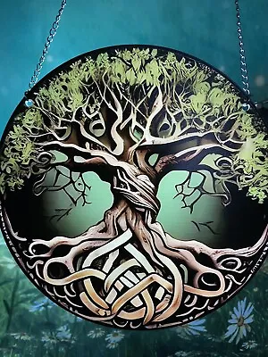 Buy ❤️New Tree Of Life Acrylic Hanging Sun Catcher Stained Glass Effect 20cm • 10£