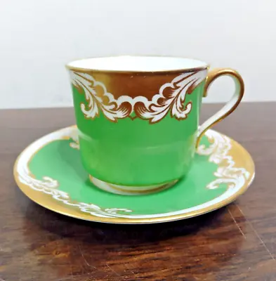 Buy Vintage Copeland Spode Green Cup & Saucer Coffee Can/Demi Tasse • 10£