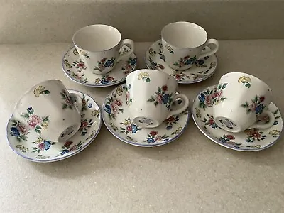 Buy Laura Ashley Hazelbury Floral Cup & Saucers Set Of 5 Floral Print China • 45£