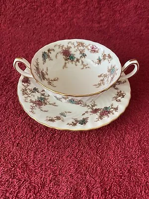 Buy Minton Ancestral Soup Bowl With Saucer. VGC Used. • 15£