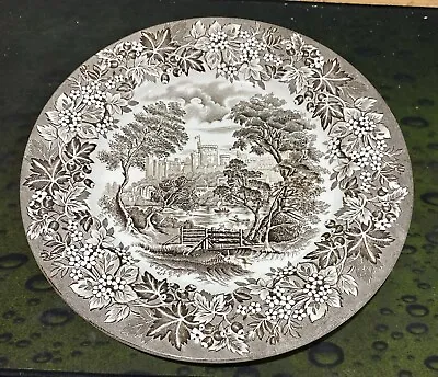 Buy English Ironstone Brown And White Dinner Plate, Windsor Castle Pattern • 4.99£