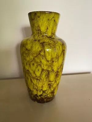 Buy West German Vintage Pottery Vase 7  Retro Yellow Brown 523 18 • 14.99£