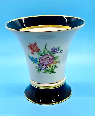 Buy Cobalt Blue Royal Dux Countess Collection Bohemian Porcelain Vase Czech • 24.06£