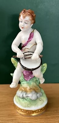 Buy Aelteste Volkstedt Dresden Porcelain V40027 Boy Playing A Drum Figurine Figure • 45£