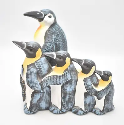 Buy Vintage Studio Pottery Penguin Family Figurine Statue Ornament • 22.95£