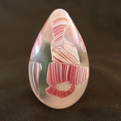 Buy Art Glass Paperweight Egg Shape Handmade Isle Of Wight In England 3 T & Sticker • 24.51£