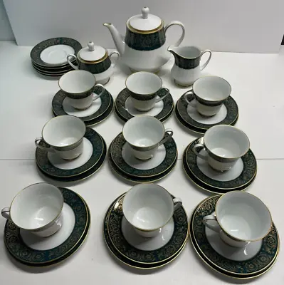 Buy Noritake Chalmette Porcelan Coffee Set ( B19), 35 Pieces, Tableware, Vintage • 56.39£