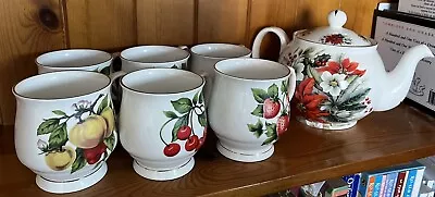 Buy Teapot & 6 X Mugs Bone China Royal Staffordshire • 7.50£
