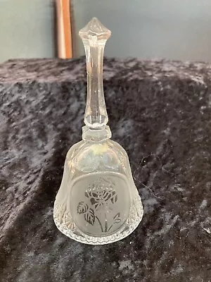 Buy Vintage Lead Crystal Glass Bell 5.5” Approx Rose Pattern • 4.99£