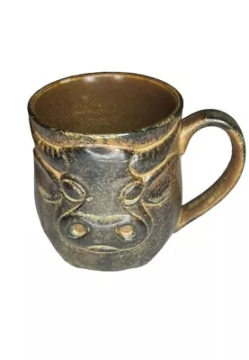 Buy Brown Stoneware Pottery Steer Bull Brown Mug Highland Cow Cattle Tall 9 X D 7 Cm • 15.79£
