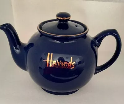 Buy Harrods James Sadler Royal Blue  Ceramic Vintage Teapot. • 12.50£