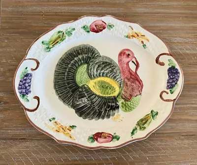 Buy Vintage California Pottery Large Embossed Turkey Platter 18   • 24.56£