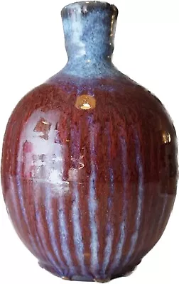 Buy Harding Black Pottery Vase 1972 Oxblood Glaze Texas Studio Pottery • 770.37£