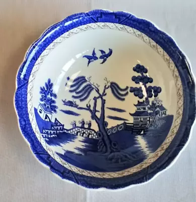Buy Royal Doulton Booths Real Old Willow Blue And White Large Bowl Second • 7.50£