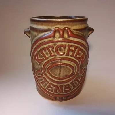 Buy Vintage 1970's Tremar Presingoli Studio Pottery Kitchen Utensils Jar • 12£