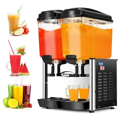 Buy 36L Commercial Beverage Dispenser 2-Tank Stainless Steel Drink Juice Dispenser • 338.95£