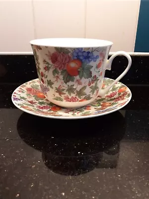 Buy Roy Kirkham Bone China Large Tea Cup & Saucer (Fruit) • 10£