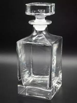 Buy Vintage DARTINGTON SQUARE DECANTER Clear LEAD CRYSTAL - Square Stopper Excellent • 40£