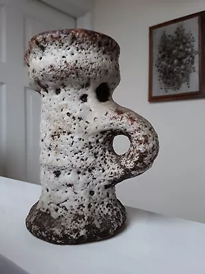 Buy Vintage Vase Mid Century Retro Fat Lava Brutalist Abstract Pottery MCM • 19£