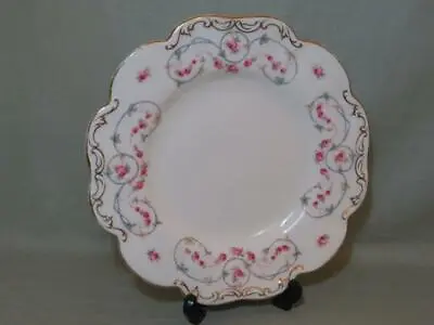 Buy Vintage Adderley Bone China Cake Sandwich Plate Pink Roses Garland Pattern 13336 • 10£
