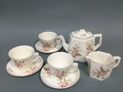 Buy Vintage Ridgways Semi Porcelain England “ Hampton “ Part Nursery Tea Set • 19.95£