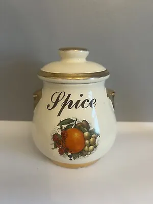 Buy Cream/gold Rare Vintage KLM Staffordshire Pottery Hand Painted Spice Jar/pot • 4.10£