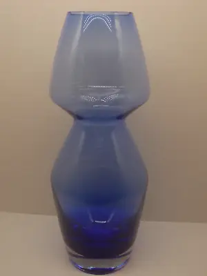 Buy Vintage Vase RIIHIMAKI ~  Riihimaen Lasi Oy ~ Cobalt Blue  Art Glass  10  #1479 • 36.44£