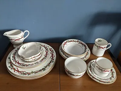 Buy Vintage Royal Worcester Holly Ribbons China - 3 For 2 OFFER • 19.99£