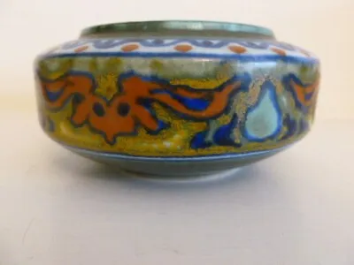 Buy Dutch Gouda Pottery Bowl Art Deco, Green, Blue, Orange 1921, BEEK • 28£